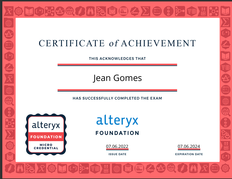 Certificado Alteryx Badge